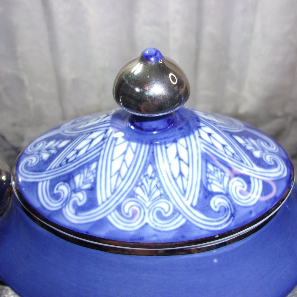 H-359 BOMBAY CERAMIC CHIOISERIE TEAPOT - Picture 6 of 16